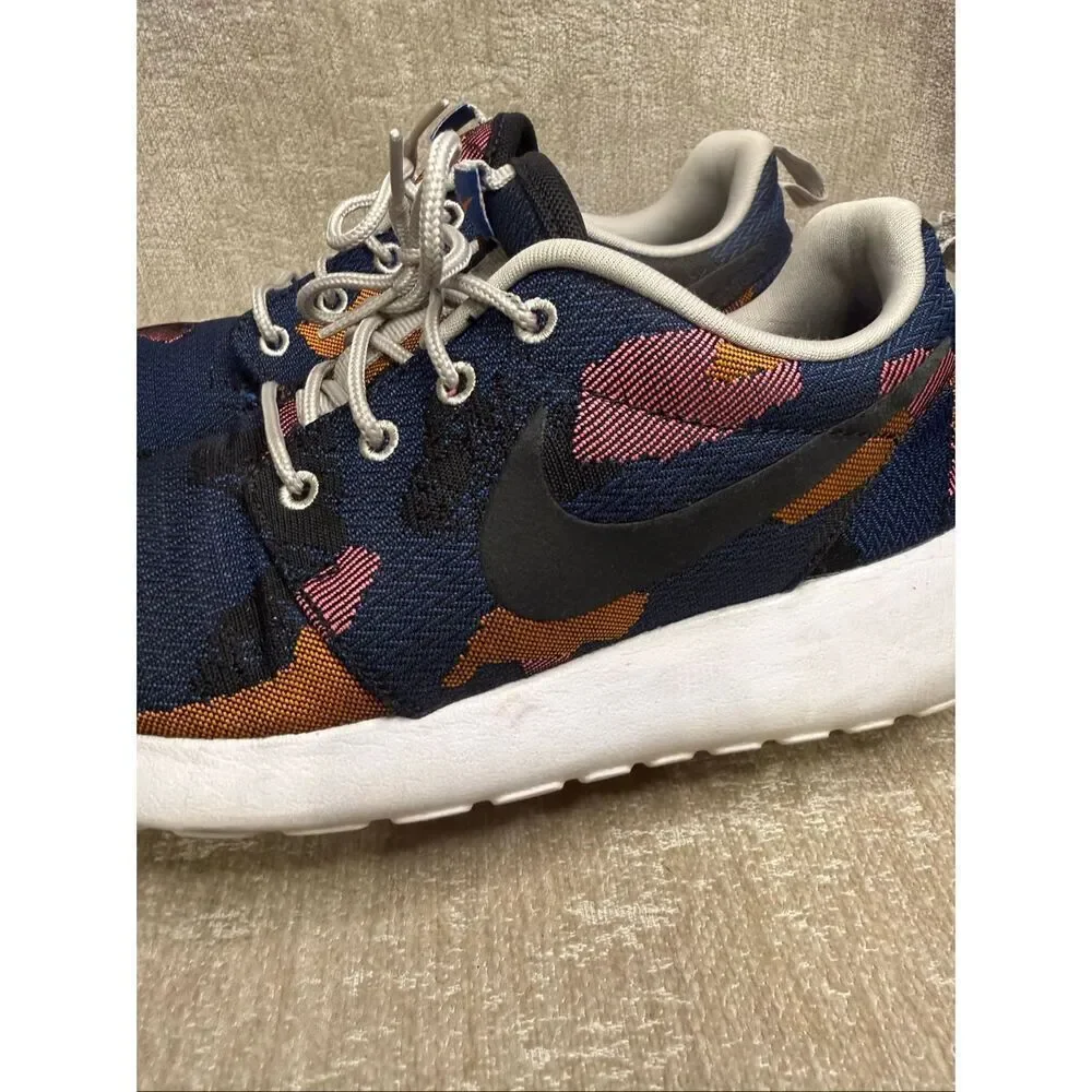 Nike Women's Roshe One Knit Jacquard Print Trainers Running Sneakers Blue Size 8